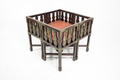 A Rare Late 19th-century Japanese Export Square Dining Table with Four Matching Corner Chairs - Thumbnail 8