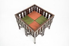 A Rare Late 19th-century Japanese Export Square Dining Table with Four Matching Corner Chairs - Thumbnail 10