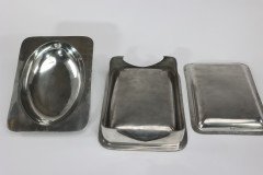 William Hutton Arts & Crafts Pewter Muffin Dish with a Ruskin Jewel to the Lid - Thumbnail 15