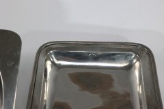 William Hutton Arts & Crafts Pewter Muffin Dish with a Ruskin Jewel to the Lid - Thumbnail 16