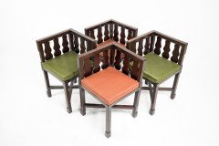 A Rare Late 19th-century Japanese Export Square Dining Table with Four Matching Corner Chairs - Thumbnail 13