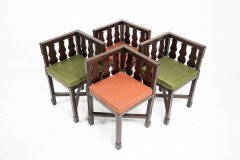 A Rare Late 19th-century Japanese Export Square Dining Table with Four Matching Corner Chairs - Thumbnail 14