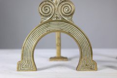 Thomas Jeckyll Attri. a Pair of Anglo- Japanese Brass Fire Dogs with Love Birds - Thumbnail 9