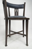 An Arts and Crafts Mahogany Tub Chair with Stylized Floral Cut Outs - Thumbnail 8