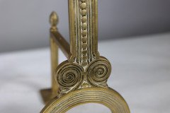 Thomas Jeckyll Attri. a Pair of Anglo- Japanese Brass Fire Dogs with Love Birds - Thumbnail 10