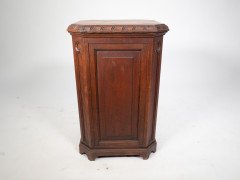 A. W. N Pugin Style of a Gothic Revival Oak Coal Purdonium with Linenfold Carving - Thumbnail 6