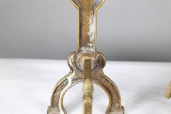 Thomas Jeckyll Attri. a Pair of Anglo- Japanese Brass Fire Dogs with Love Birds - Thumbnail 14
