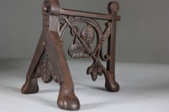 Pair of Arts and Crafts Cast Iron Fire Dogs in the Style of Dr C. Dresser - Thumbnail 12