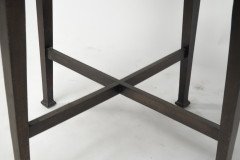 An Arts and Crafts Mahogany Tub Chair with Stylized Floral Cut Outs - Thumbnail 15
