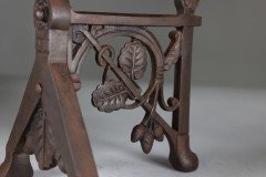 Pair of Arts and Crafts Cast Iron Fire Dogs in the Style of Dr C. Dresser - Thumbnail 14