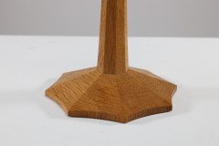 Edward Barnsley, a Pair of Arts & Crafts Oak Candlesticks with Spider Web Bases - Thumbnail 2