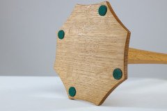Edward Barnsley, a Pair of Arts & Crafts Oak Candlesticks with Spider Web Bases - Thumbnail 3