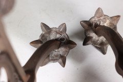 Pair of Arts and Crafts Cast Iron Fire Dogs in the Style of Dr C. Dresser - Thumbnail 18