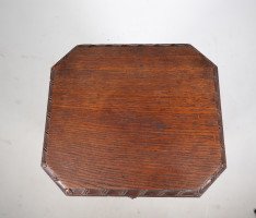 A. W. N Pugin Style of a Gothic Revival Oak Coal Purdonium with Linenfold Carving - Thumbnail 14
