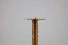 Edward Barnsley, a Pair of Arts & Crafts Oak Candlesticks with Spider Web Bases - Thumbnail 10