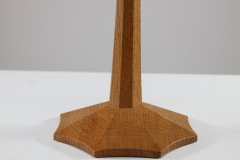 Edward Barnsley, a Pair of Arts & Crafts Oak Candlesticks with Spider Web Bases - Thumbnail 11
