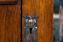 Baillie Scott Style of, Arts & Crafts Oak Armoire Wardrobe with Daffodil Inlays - Thumbnail 6