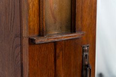 Baillie Scott Style of, Arts & Crafts Oak Armoire Wardrobe with Daffodil Inlays - Thumbnail 7