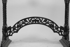 Aesthetic Movement Cast Iron Garden Table with Stylised Floral Details - Thumbnail 2