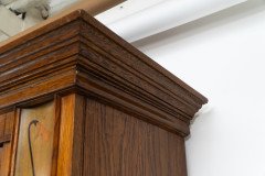Baillie Scott Style of, Arts & Crafts Oak Armoire Wardrobe with Daffodil Inlays - Thumbnail 8