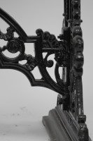 Aesthetic Movement Cast Iron Garden Table with Stylised Floral Details - Thumbnail 3
