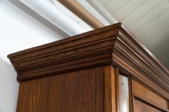 Baillie Scott Style of, Arts & Crafts Oak Armoire Wardrobe with Daffodil Inlays - Thumbnail 9