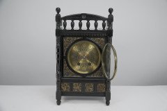 Lewis F Day, Howell, James & Sons Aesthetic Movement Ebonised & Polychrome Clock - Thumbnail 2