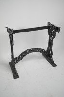 Aesthetic Movement Cast Iron Garden Table with Stylised Floral Details - Thumbnail 4