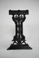 Aesthetic Movement Cast Iron Garden Table with Stylised Floral Details - Thumbnail 5
