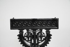Aesthetic Movement Cast Iron Garden Table with Stylised Floral Details - Thumbnail 6
