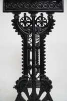 Aesthetic Movement Cast Iron Garden Table with Stylised Floral Details - Thumbnail 7
