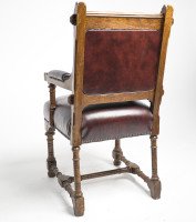 John Pollard Seddon for Seddon and Co. a Gothic Revival Oak Armchair - Thumbnail 5