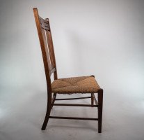 Liberty and Co, Arts & Crafts Nursing or Bedroom Chair with Inlaid Heart Details - Thumbnail 7