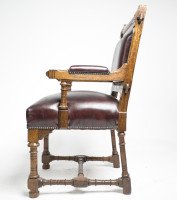 John Pollard Seddon for Seddon and Co. a Gothic Revival Oak Armchair - Thumbnail 6