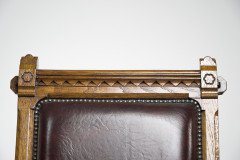 John Pollard Seddon for Seddon and Co. a Gothic Revival Oak Armchair - Thumbnail 7