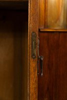 Baillie Scott Style of, Arts & Crafts Oak Armoire Wardrobe with Daffodil Inlays - Thumbnail 14