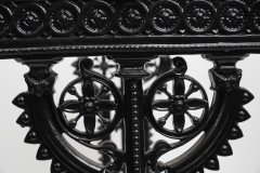 Aesthetic Movement Cast Iron Garden Table with Stylised Floral Details - Thumbnail 10