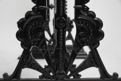 Aesthetic Movement Cast Iron Garden Table with Stylised Floral Details - Thumbnail 11