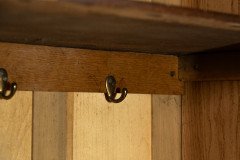 Baillie Scott Style of, Arts & Crafts Oak Armoire Wardrobe with Daffodil Inlays - Thumbnail 15