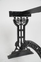 Aesthetic Movement Cast Iron Garden Table with Stylised Floral Details - Thumbnail 12