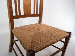 Liberty and Co, Arts & Crafts Nursing or Bedroom Chair with Inlaid Heart Details - Thumbnail 10