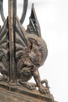 Falkirk, an Aesthetic Movement Cast Iron Stick Stand with Mythical Dragons - Thumbnail 9