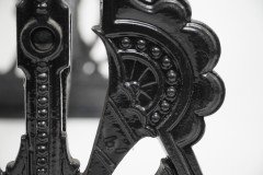 Aesthetic Movement Cast Iron Garden Table with Stylised Floral Details - Thumbnail 15
