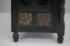 Lewis F Day, Howell, James & Sons Aesthetic Movement Ebonised & Polychrome Clock - Thumbnail 12