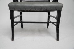 Pair of Anglo- Japanese Ebonized Open Armchairs. Attributed to Jas Shoolbred - Thumbnail 8
