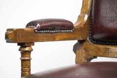 John Pollard Seddon for Seddon and Co. a Gothic Revival Oak Armchair - Thumbnail 14