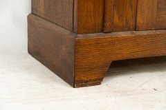 Baillie Scott Style of, Arts & Crafts Oak Armoire Wardrobe with Daffodil Inlays - Thumbnail 19