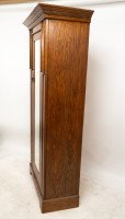 Baillie Scott Style of, Arts & Crafts Oak Armoire Wardrobe with Daffodil Inlays - Thumbnail 20