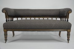 Bruce Talbert, for Gillows an Aesthetic Movement Ebonized & Parcel- Gilt Settee - Thumbnail 2