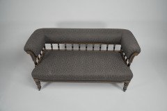 Bruce Talbert, for Gillows an Aesthetic Movement Ebonized & Parcel- Gilt Settee - Thumbnail 3